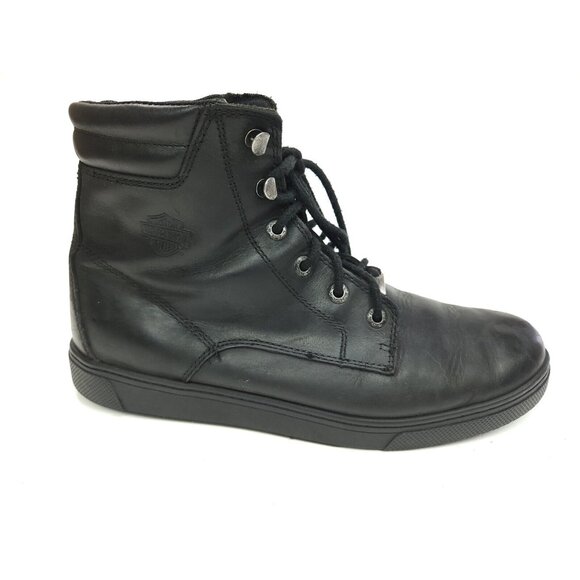 Harley-Davidson Men\'s Size 12 M Watkins Black Leather Motorcycle Boots D93758 main image 10